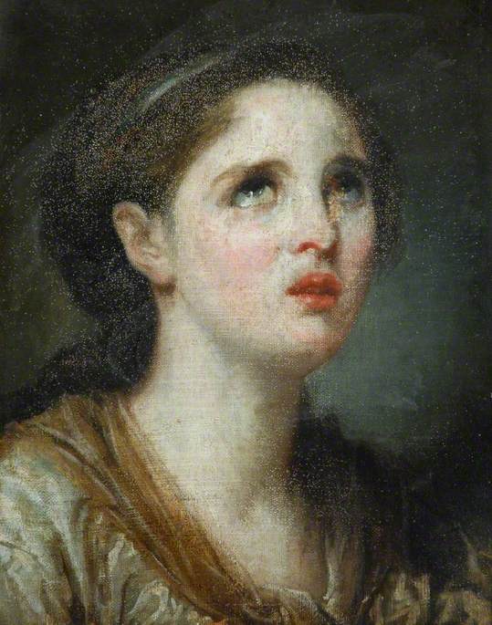 Portræt af en dame - Jean-Baptiste Greuze