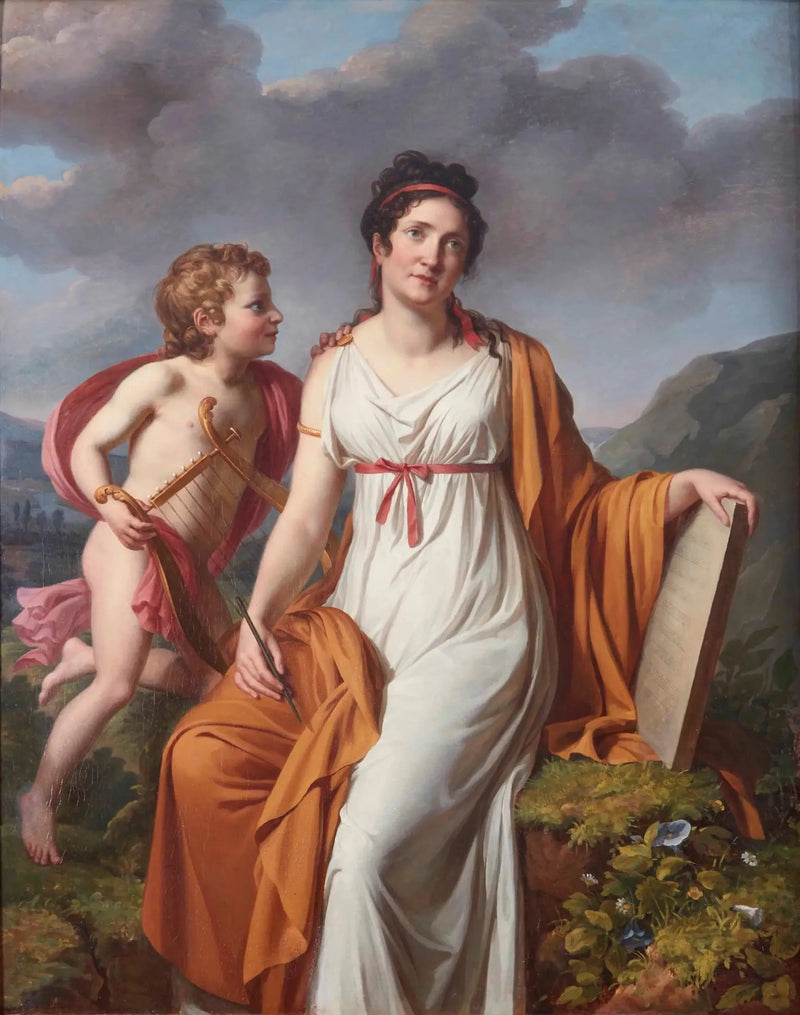 Portræt af en dame, sandsynligvis Madame de Reiset d'Arques, i Sappho - Marie-Guillemine Benoist