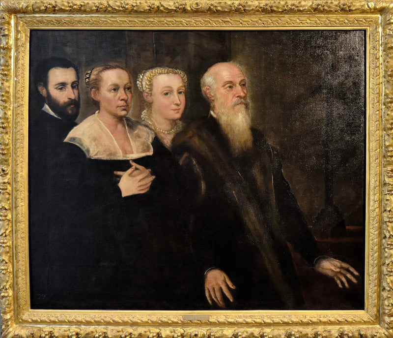 Portræt af en familie af venetianske patriciere - Jacopo Tintoretto