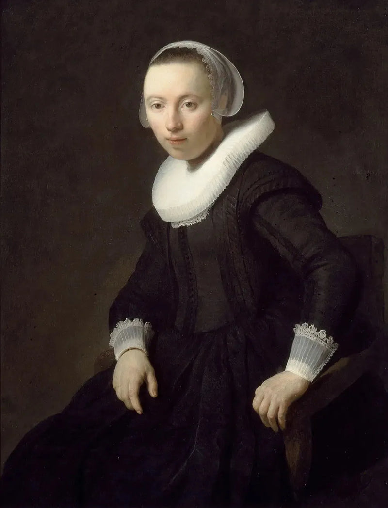 Portræt af en siddende kvinde - Rembrandt