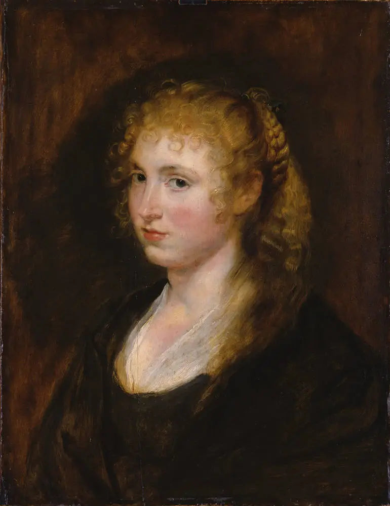 Portræt af en kvinde med flettede blonde hår - Peter Paul Rubens