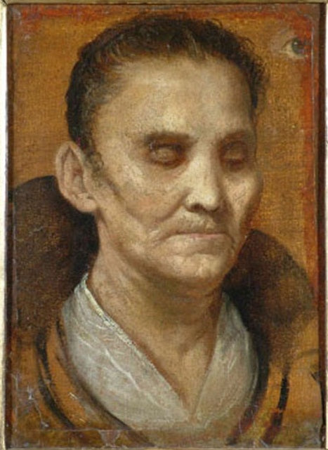 Portræt af en blind kvinde - Annibale Carracci