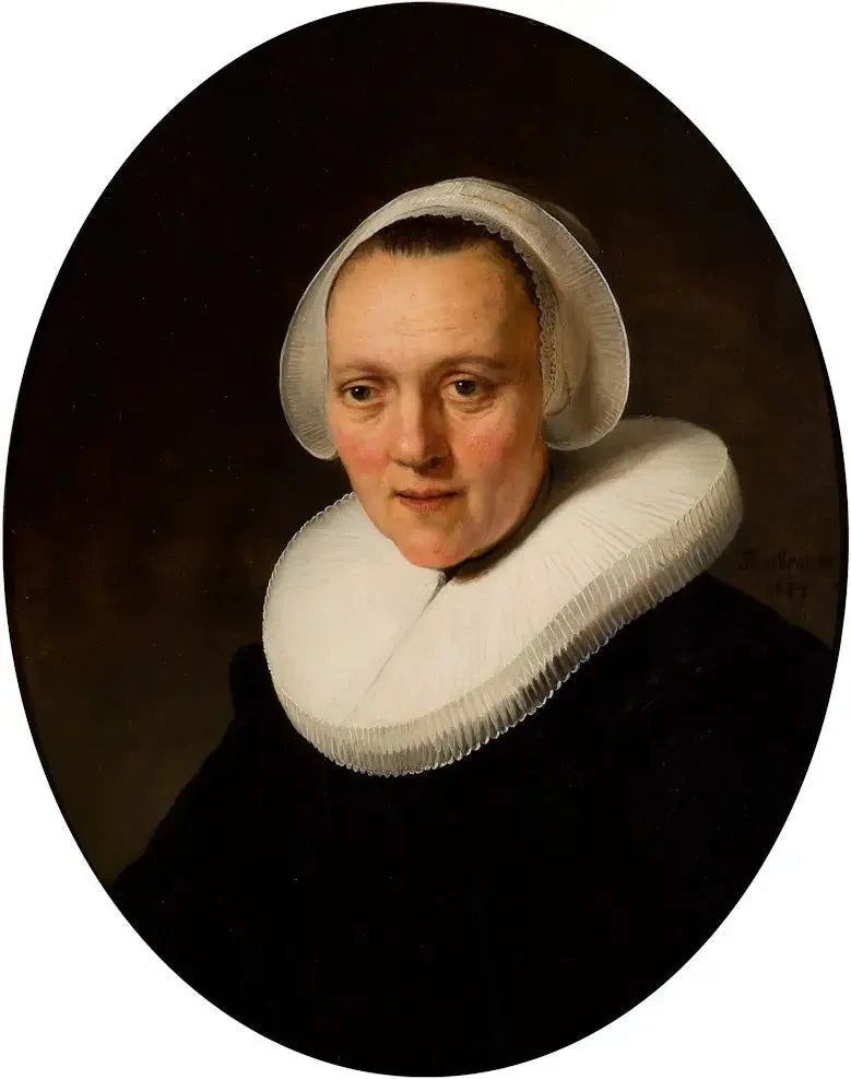 Portræt af en 40-årig kvinde, måske Marretje Cornelisdr van Grotewal - Rembrandt