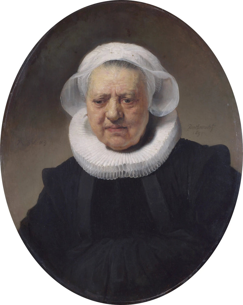 Portræt af en 83-årig kvinde (måske Aechje Claesdr, mor til Dirck Jansz Pesser) - Rembrandt