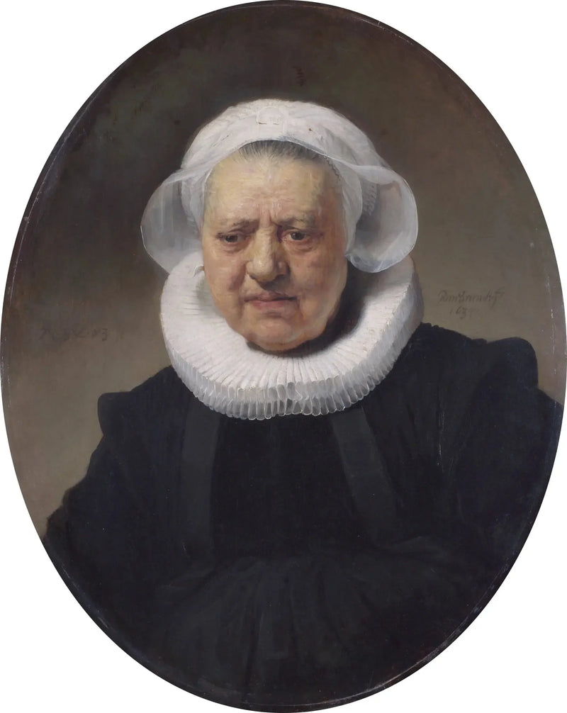 Portræt af en 83-årig kvinde (måske Aechje Claesdr, mor til Dirck Jansz Pesser) - Rembrandt
