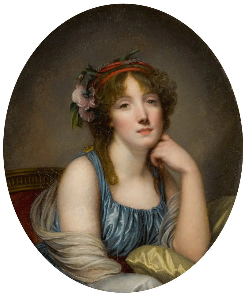 Portræt af en kvinde, kaldet kunstnerens datter - Jean-Baptiste Greuze