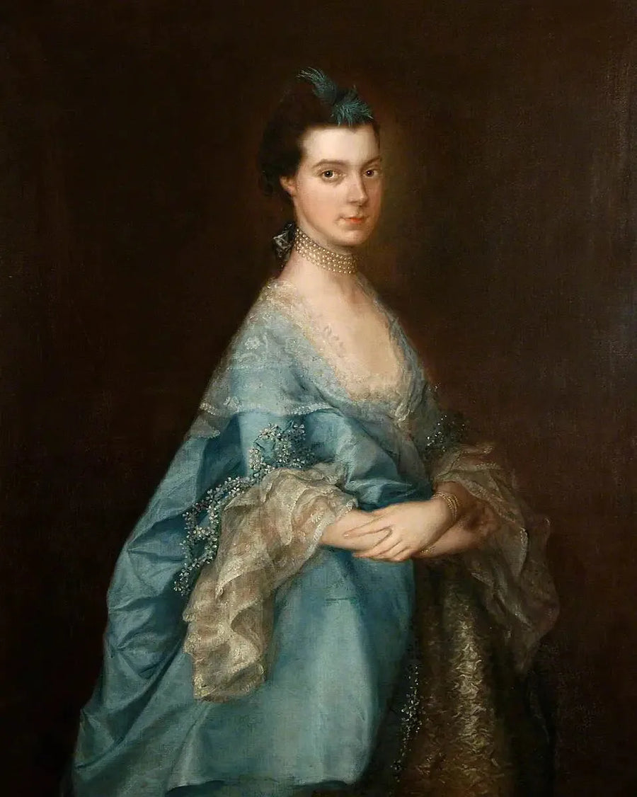 Portræt af en kvinde i blå (tidligere kendt som « Miss Edgar ») - Thomas Gainsborough