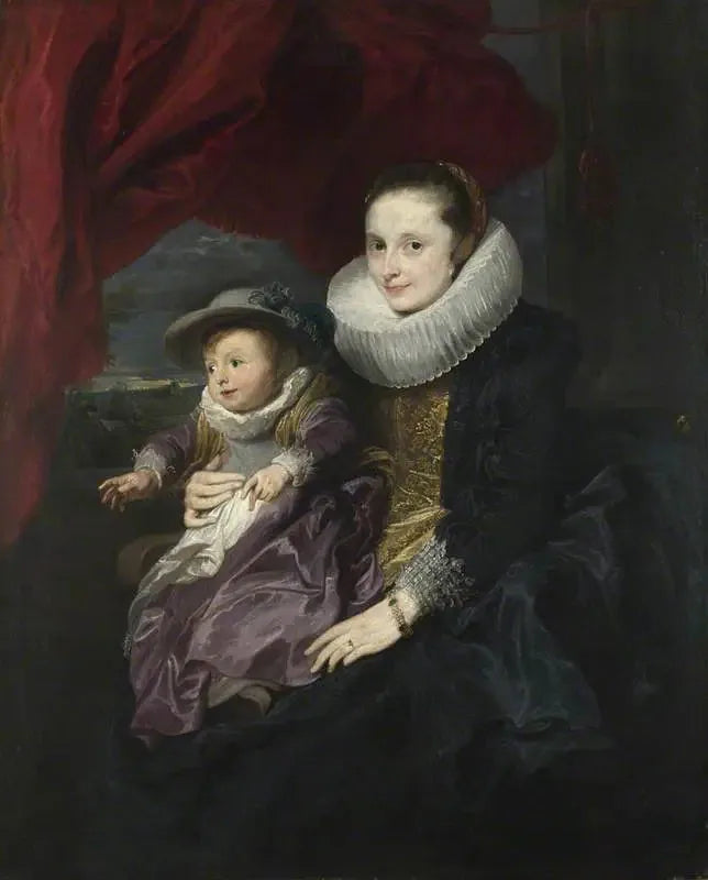 Portræt af en kvinde og et barn - Antoine van Dyck
