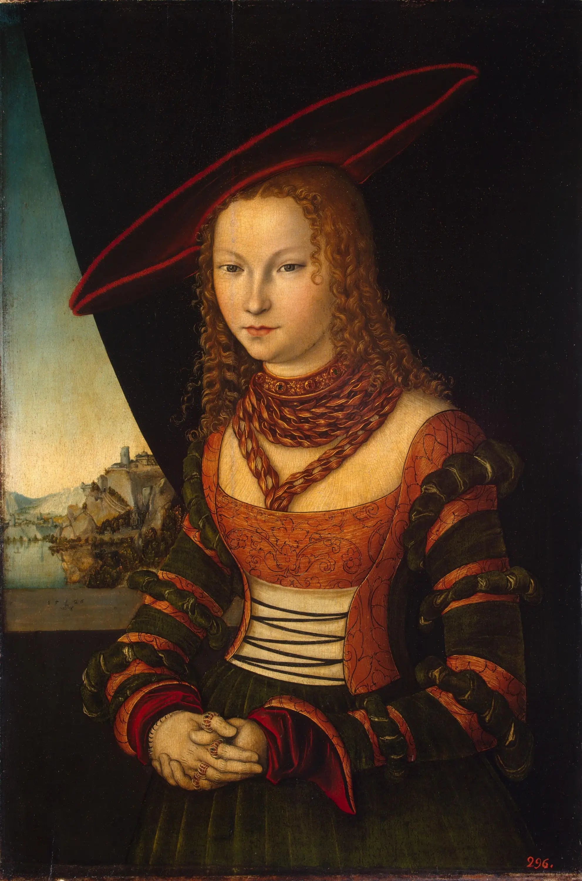 Portrait d'une femme - Lucas Cranach the Elder image 1 reproduction artisanale de tableau