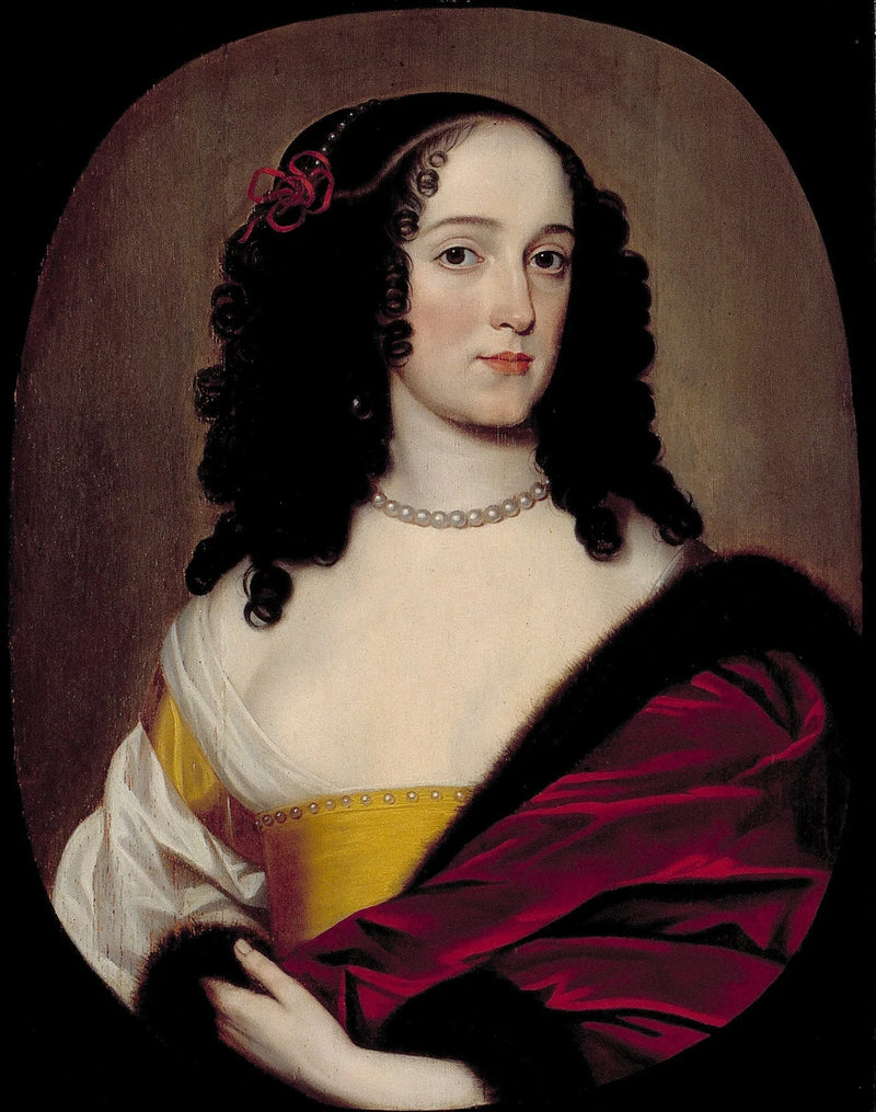 Portræt af en kvinde, muligvis Anna Trajectina van Brederode (1625/26-1672), ægtefælle til George Hermann Reinhard, greve af Wied - Gerrit van Honthorst