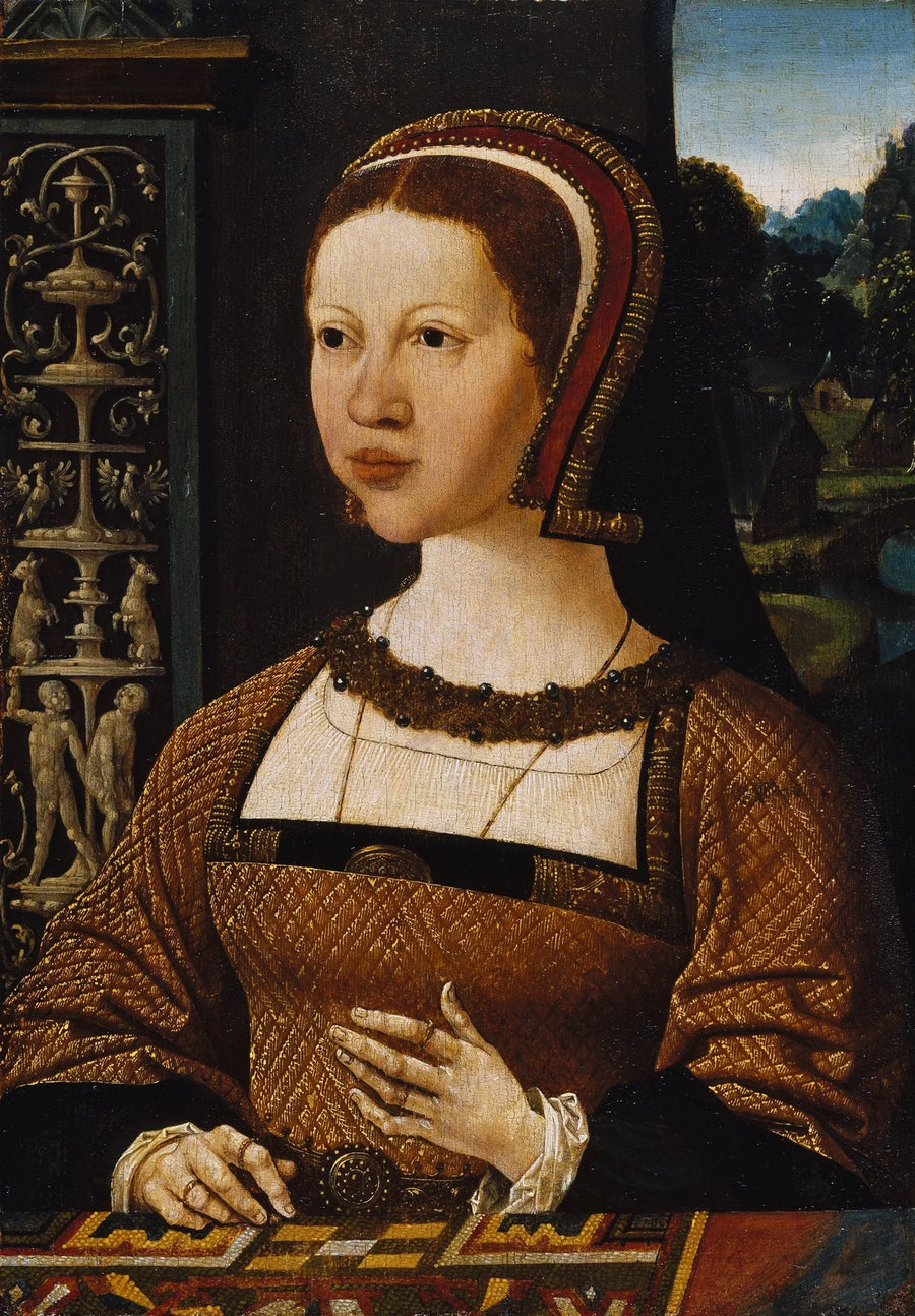 Portræt af en kvinde, måske Elisabeth af Danmark - Jacob Cornelisz van Oostsanen