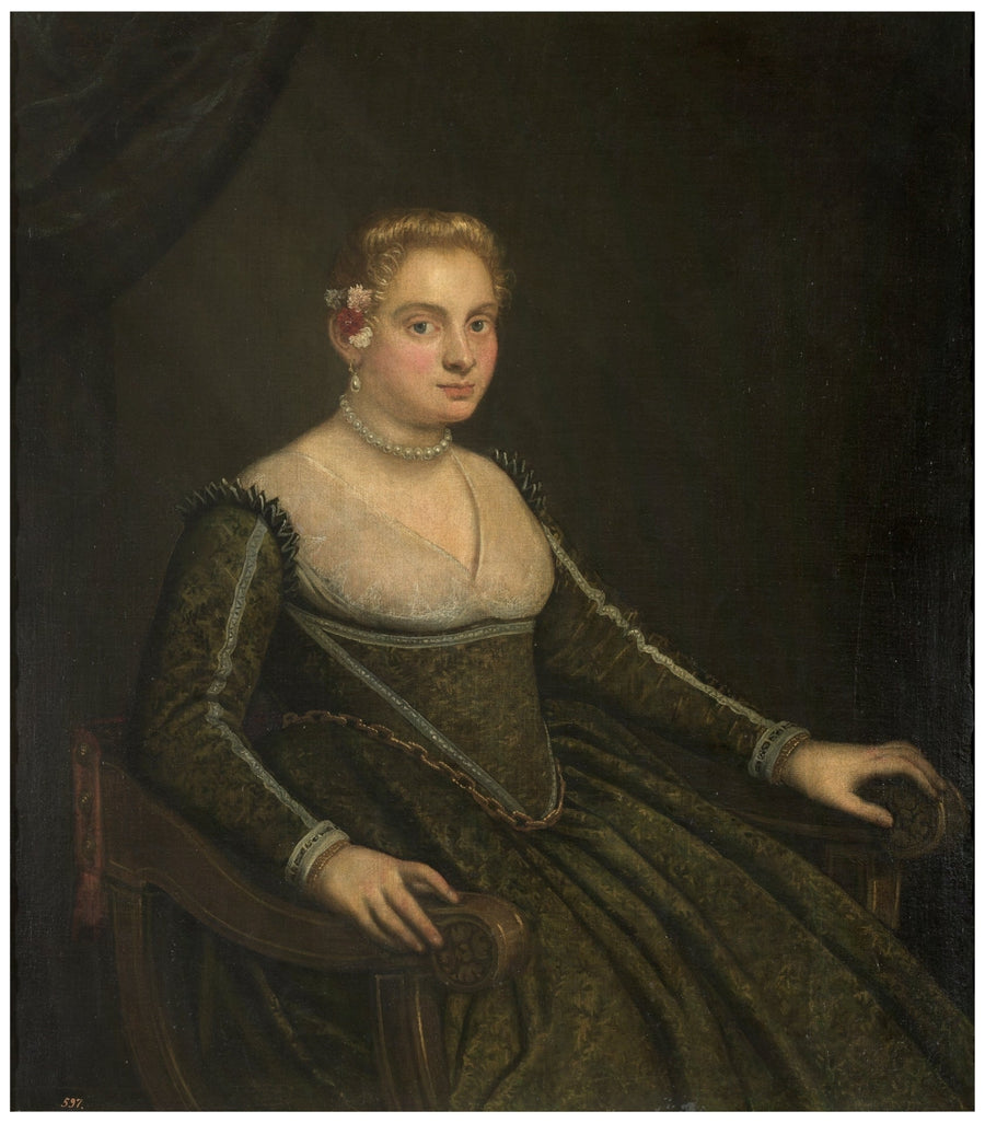 Portræt af en ung kvinde - Jacopo Tintoretto