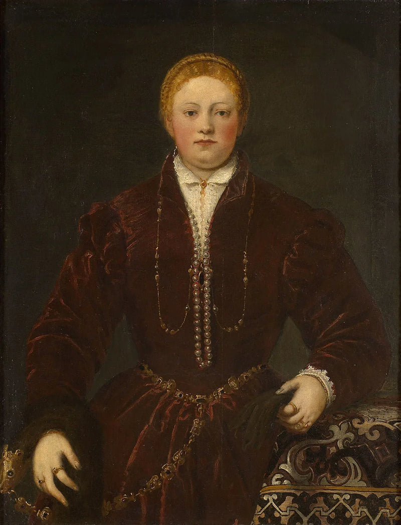 Portræt af en ung kvinde - Jacopo Tintoretto
