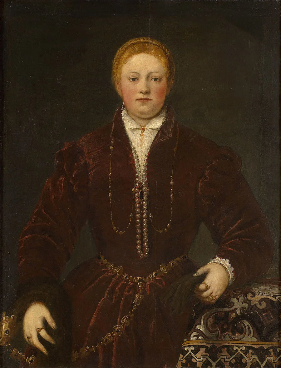 Portræt af en ung kvinde - Jacopo Tintoretto