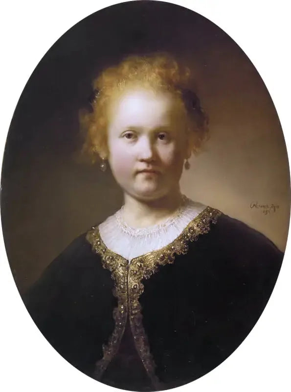 Portræt af en ung kvinde - Rembrandt