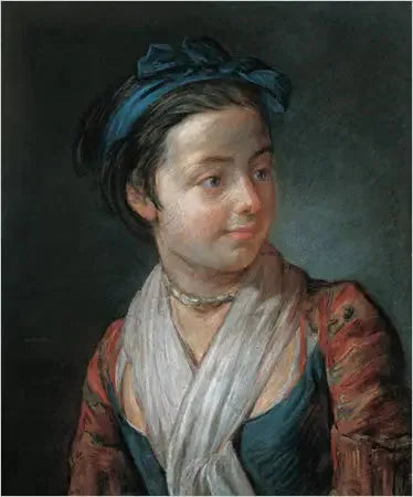Portræt af en ung pige - Jean Siméon Chardin