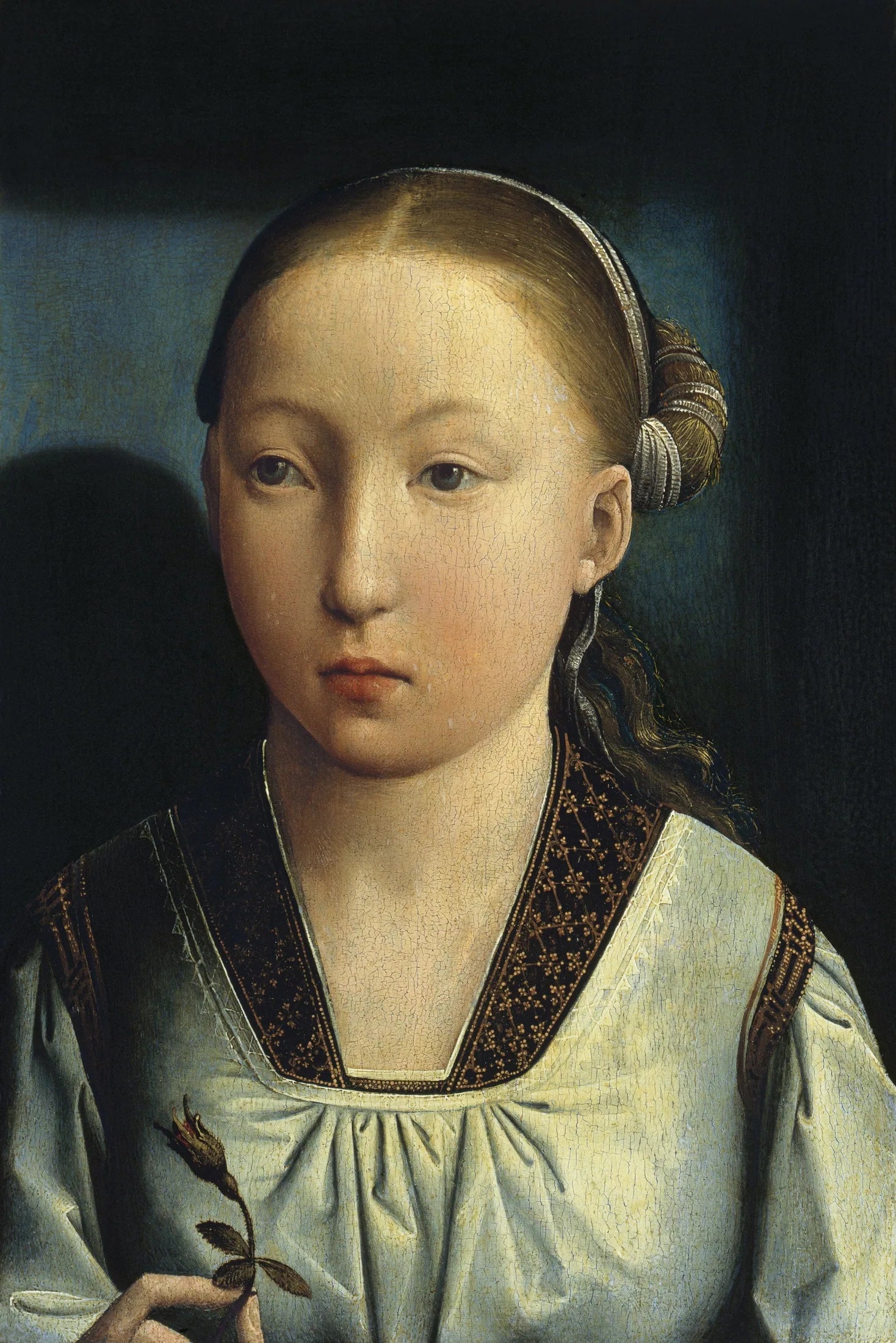 Portrait d'une jeune fille - Juan de Flandes image 1 copie peinte à la main à l’huile