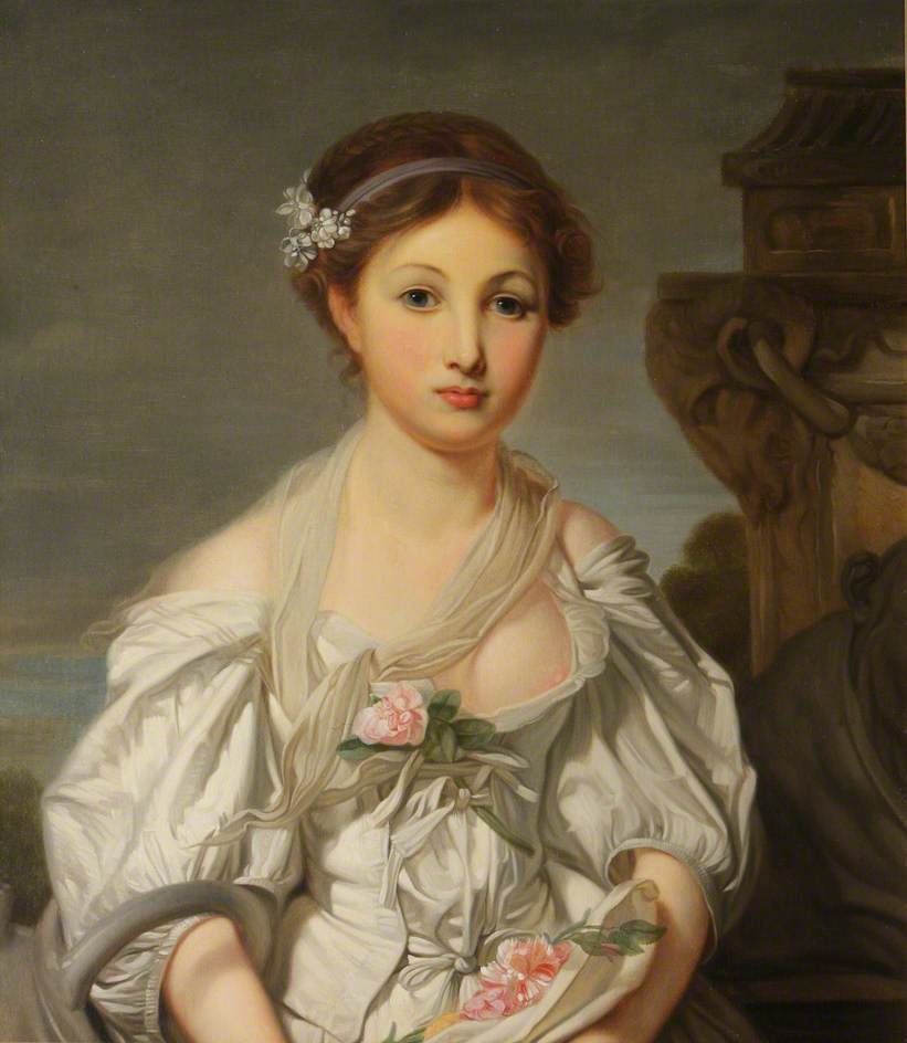 Portræt af en ung pige (Den knuste kande) - Jean-Baptiste Greuze
