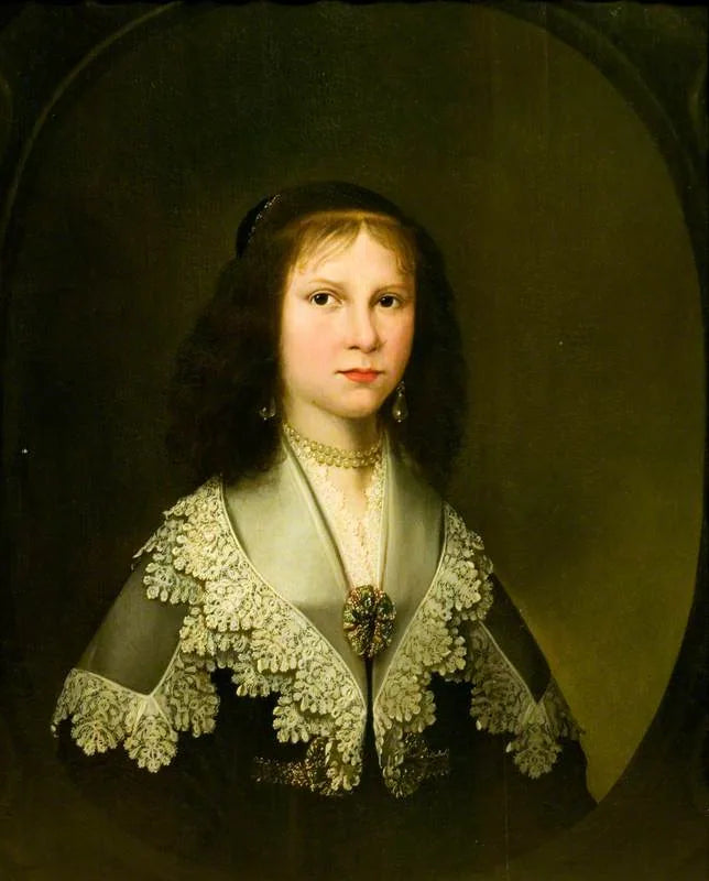 Portræt af en ung pige med en blondekrave - Gerrit van Honthorst