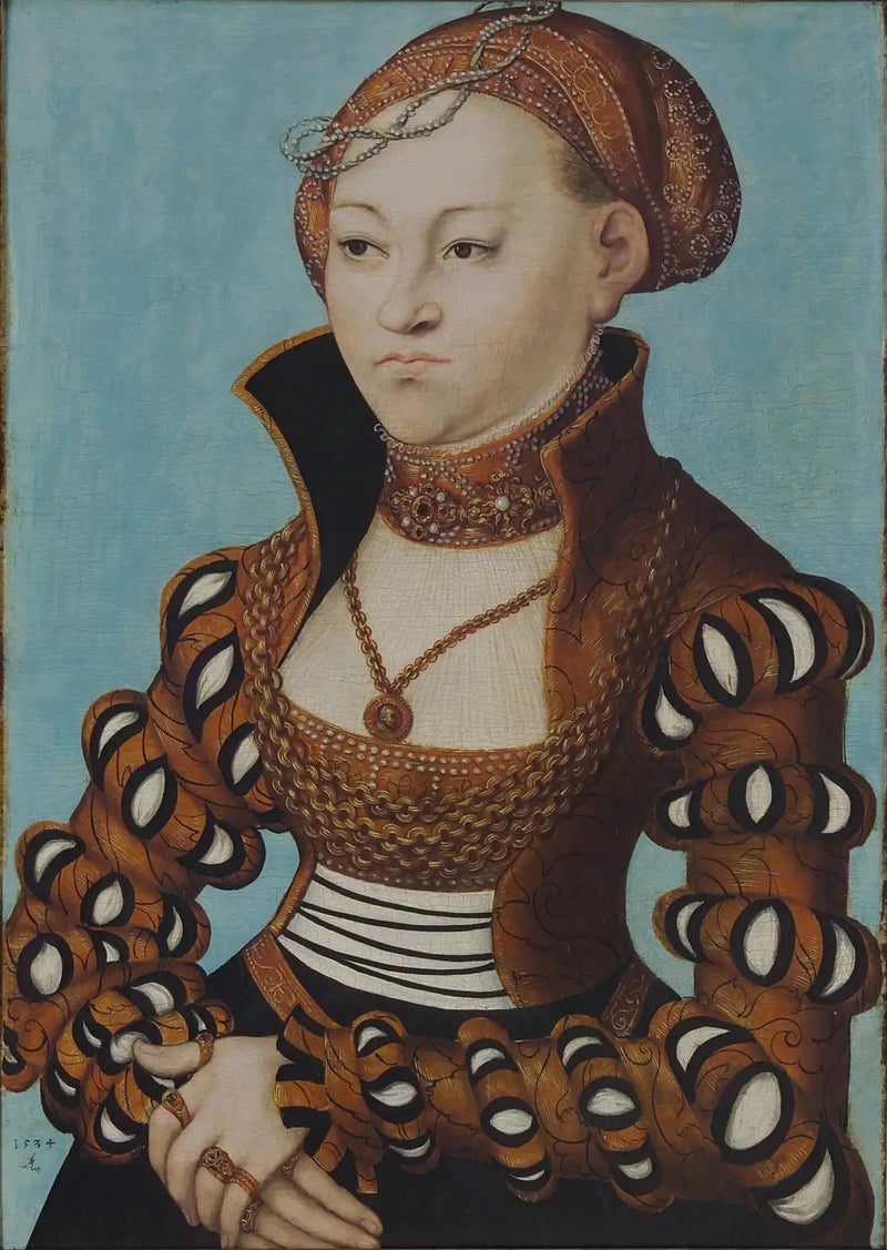 Portræt af en adelige saxisk dame - Lucas Cranach den Ældre
