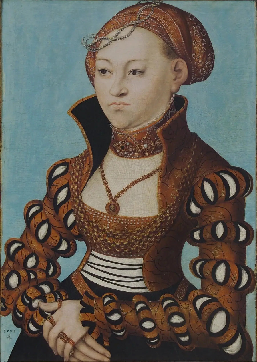 Portræt af en adelige saxisk dame - Lucas Cranach den Ældre