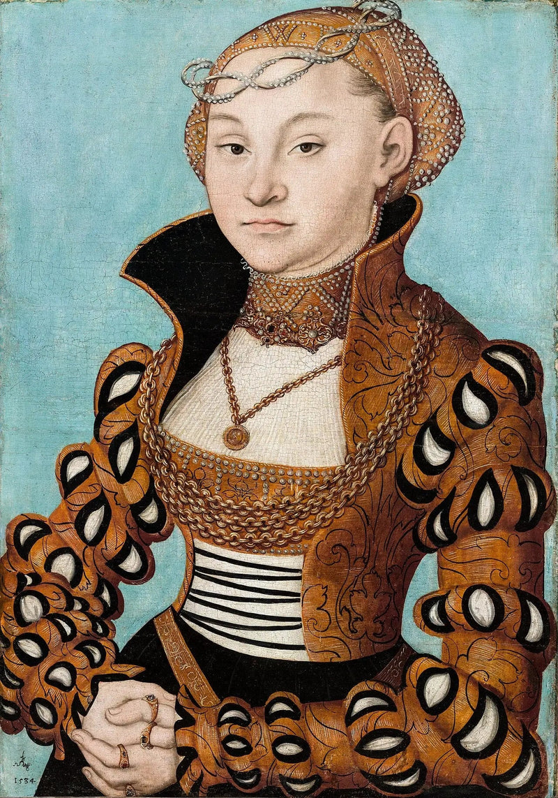 Portræt af en adelige saxisk dame - Lucas Cranach den Ældre