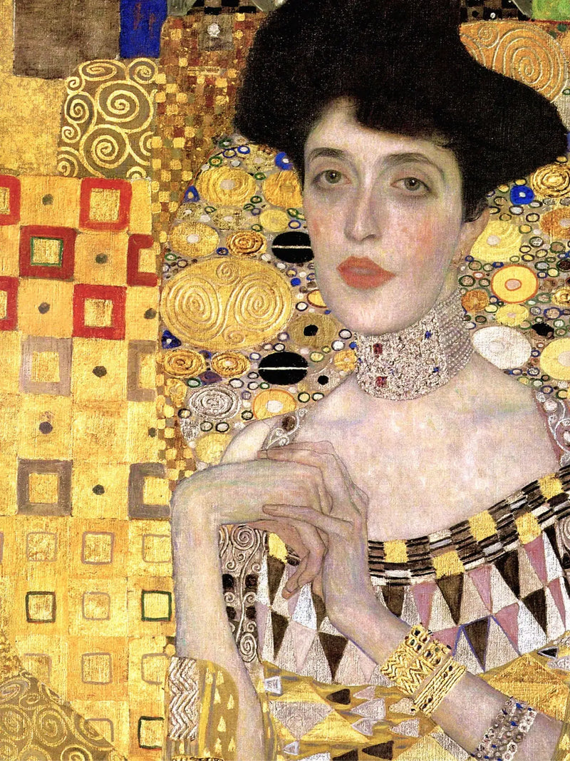 👑 Portræt af Adèle Bloch-Bauer I (Detalje) – Gustav Klimt (1907)