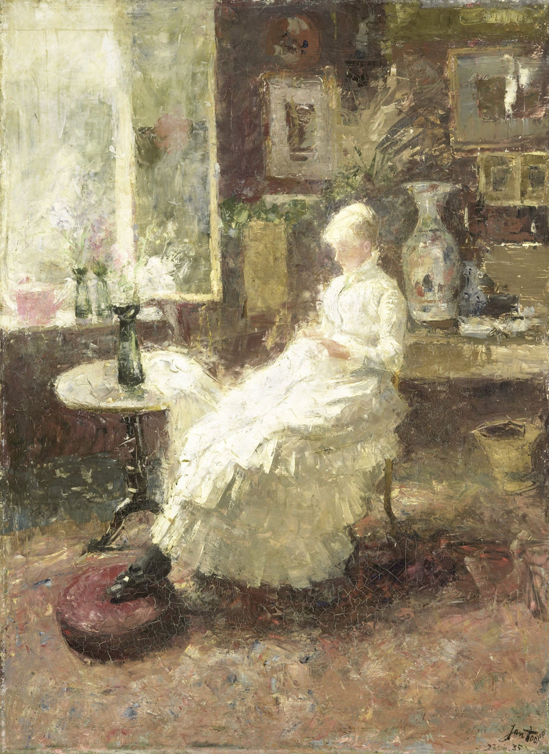 Portræt af Annie Toorop-Hall i Lissadell, Surrey - Jan Toorop
