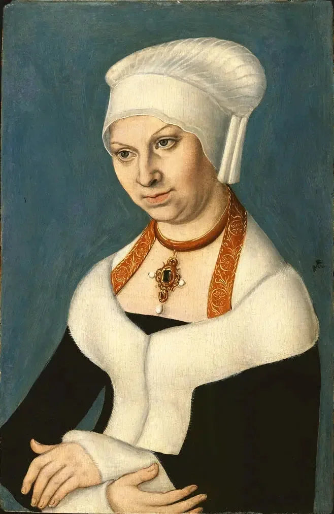 Portræt af Barbara, hertuginde af Saxe (1478-1534), Gemäldegalerie Berlin - Lucas Cranach den Ældre