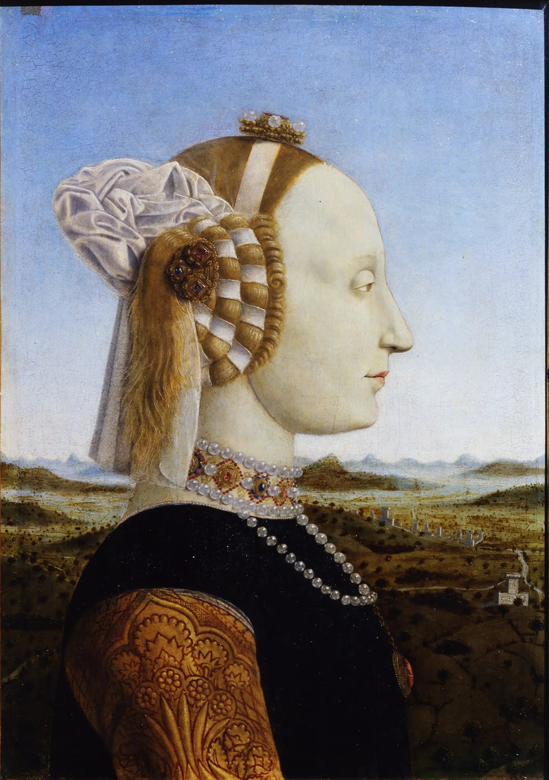 Portræt af Battista Sforza - Piero della Francesca