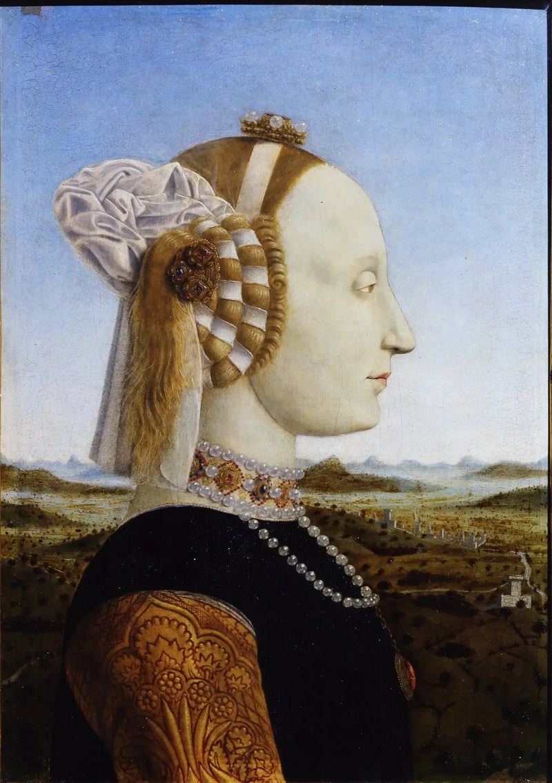 Portræt af Battista Sforza - Piero della Francesca