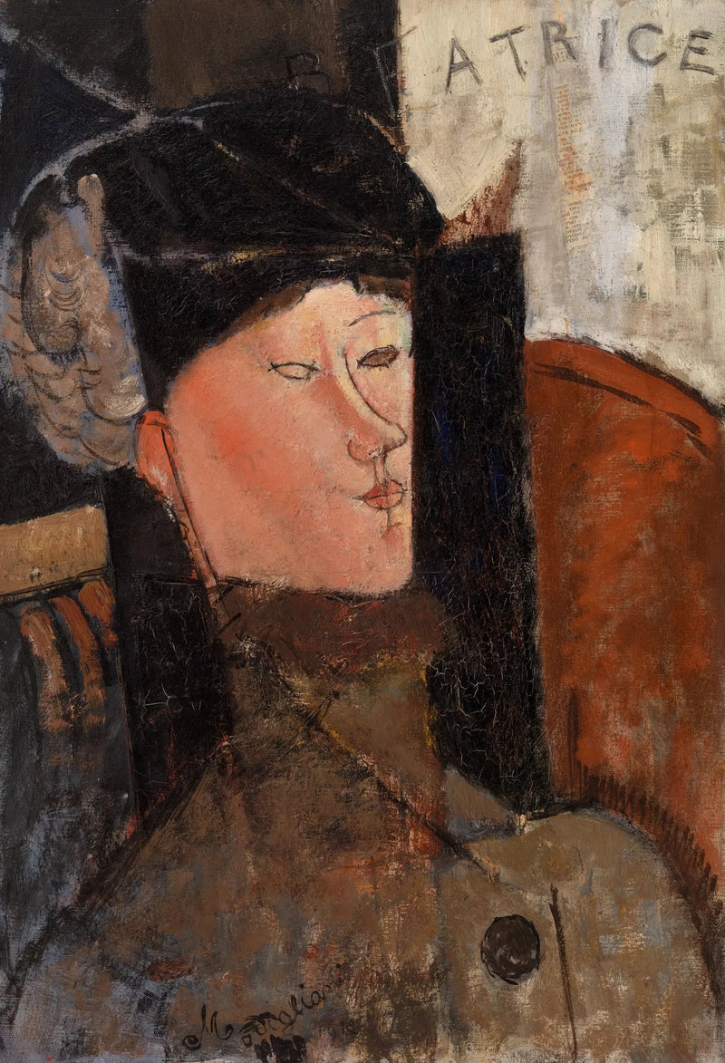 Portræt af Béatrice Hastings (Modigliani, Philadelphia) - Amedeo Modigliani