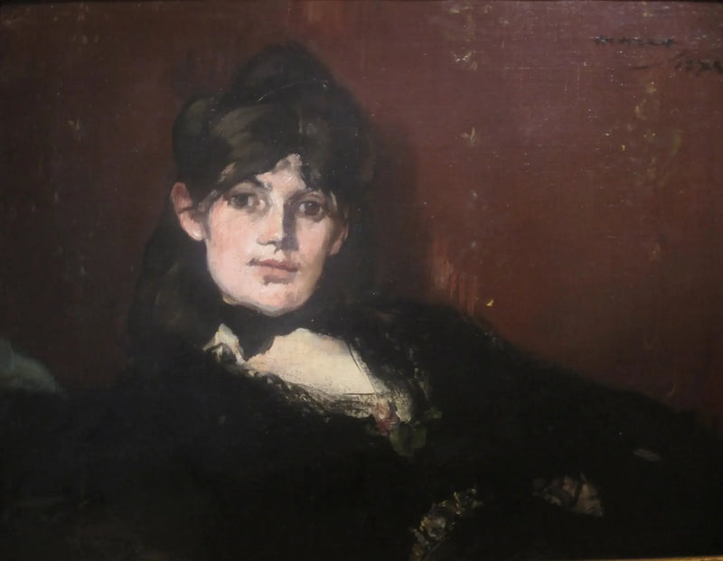 Portræt af Berthe Morisot liggende - Édouard Manet