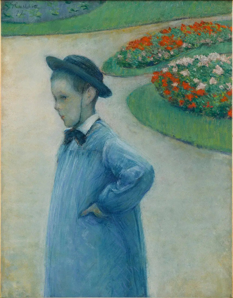 Portræt af Camille Daurelle i haven i Yerre - Gustave Caillebotte