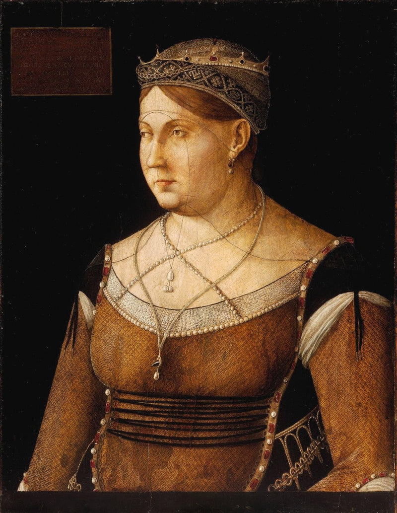 Portræt af Catherine Cornaro, dronning af Cypern - Gentile Bellini