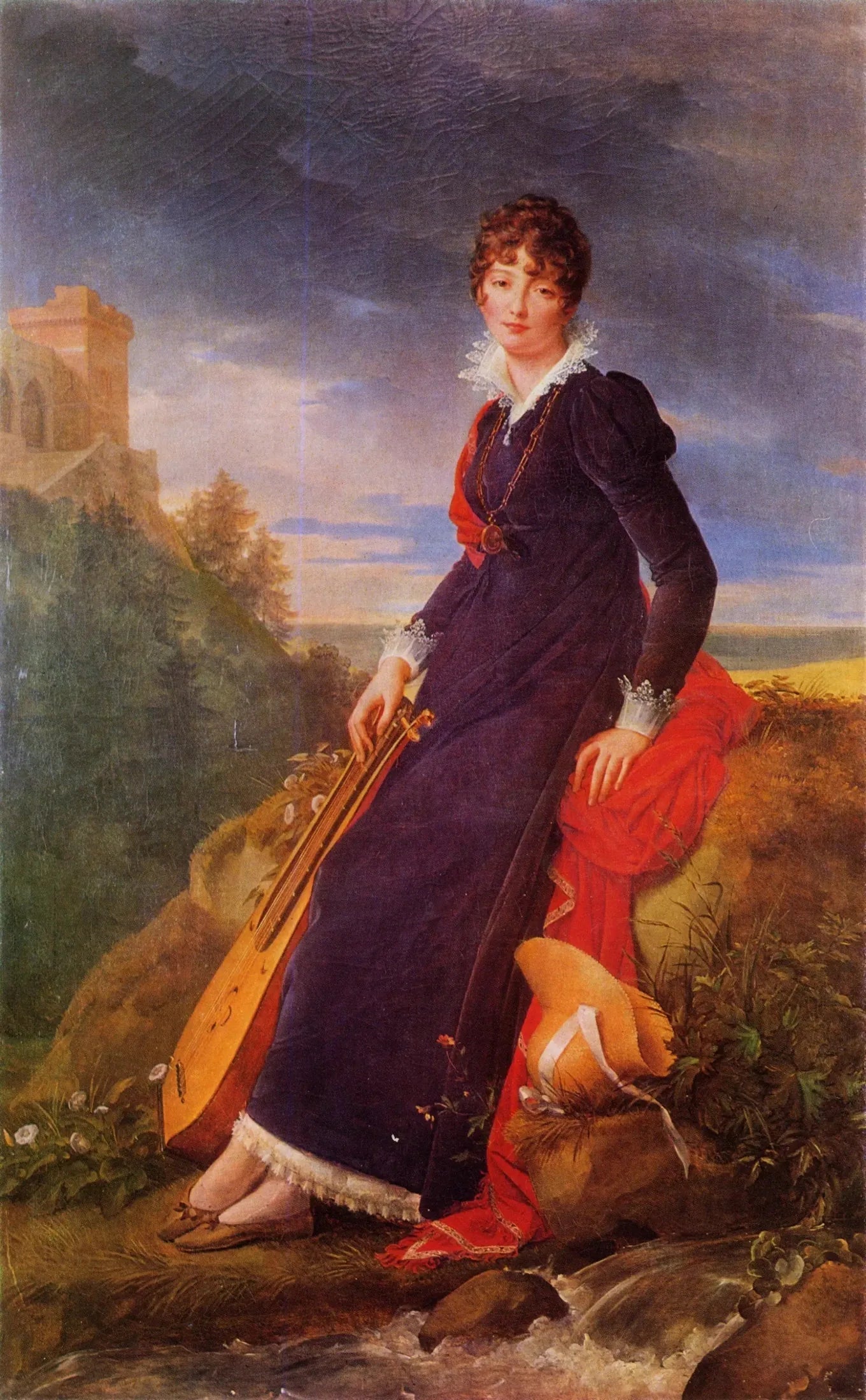 Portrait de Catherine Starzeńska - François Gérard image 2 copie de tableau peinte à la main