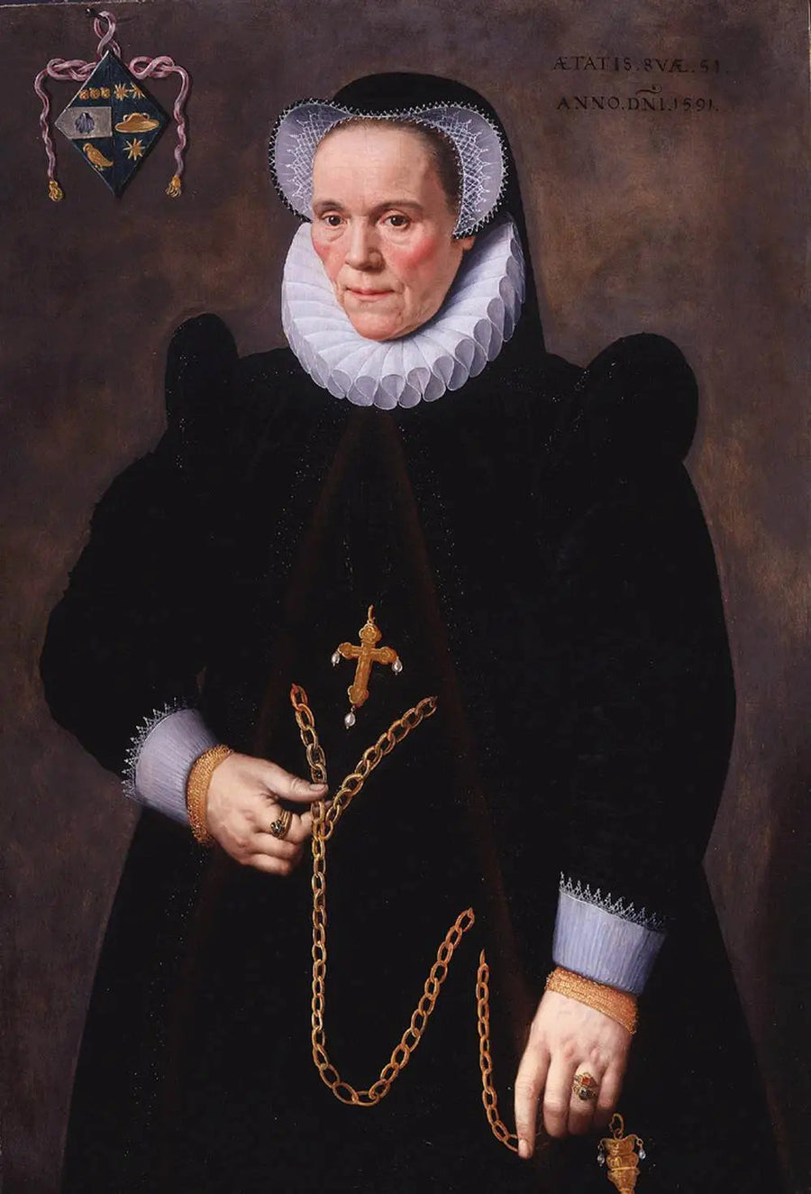 Portrait de Catherine van Damme, épouse de François de Groote - Frans Pourbus den Yngre