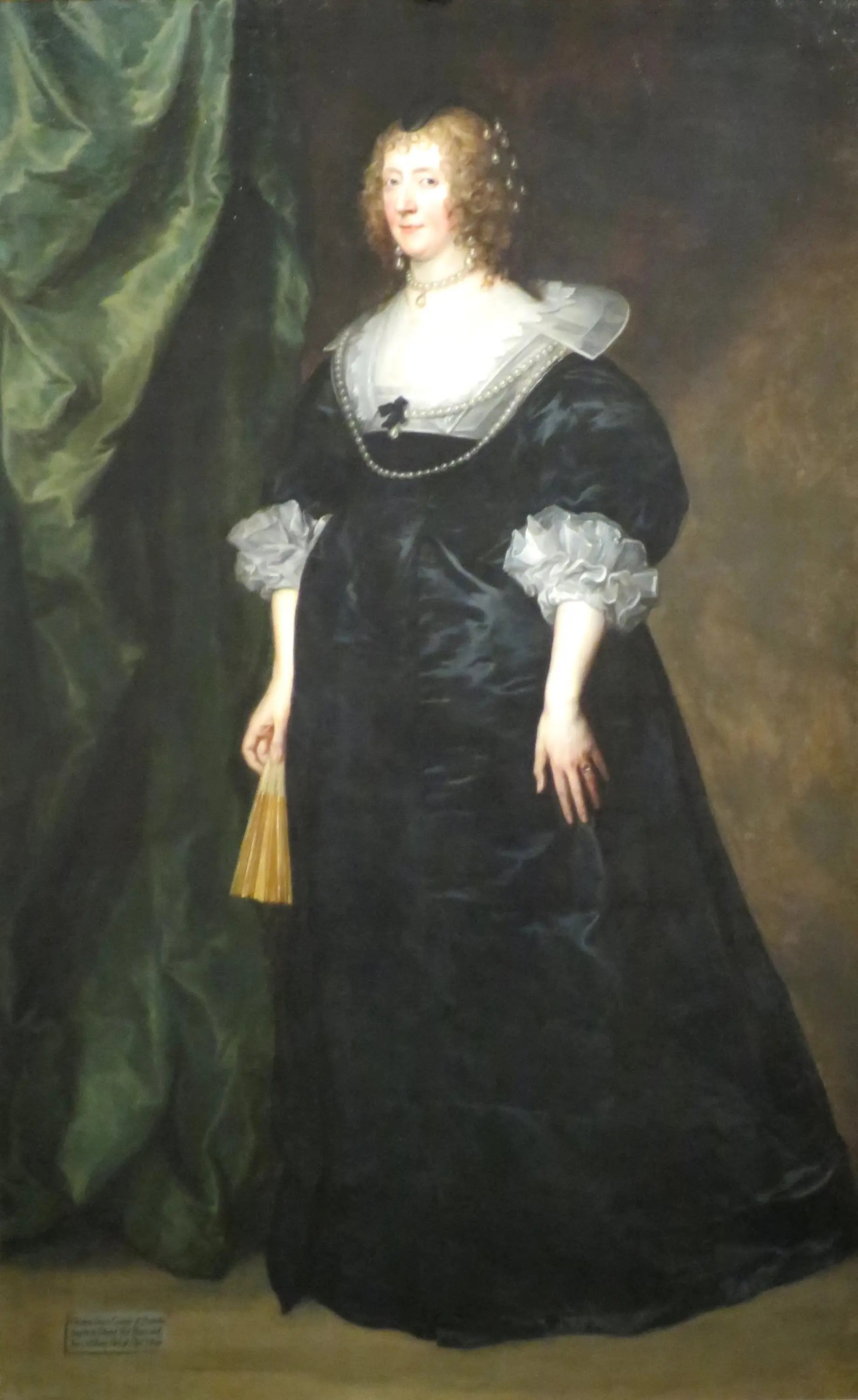Portrait de Christiana Bruce, Lady Cavendish, comtesse de Devonshire (décédée en 1675) - Antoine van Dyck image 1 reproduction de peinture à l’huile