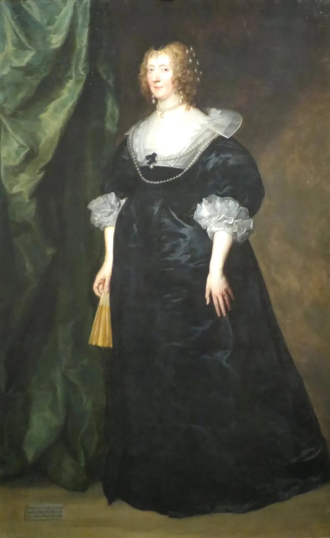 Portrait de Christiana Bruce, Lady Cavendish, comtesse de Devonshire (décédée en 1675) - Antoine van Dyck image 1 reproduction de peinture à l’huile