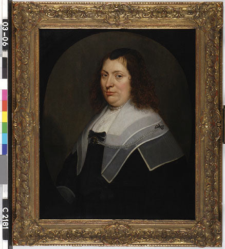 Portræt af Christina Pijll (født i 1601). hustru til Cornelis van Beveren - Gerrit van Honthorst