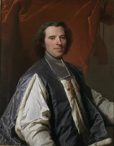 Portræt af Claude de Rouvroy de Saint-Simon, biskop af Metz - Hyacinthe Rigaud