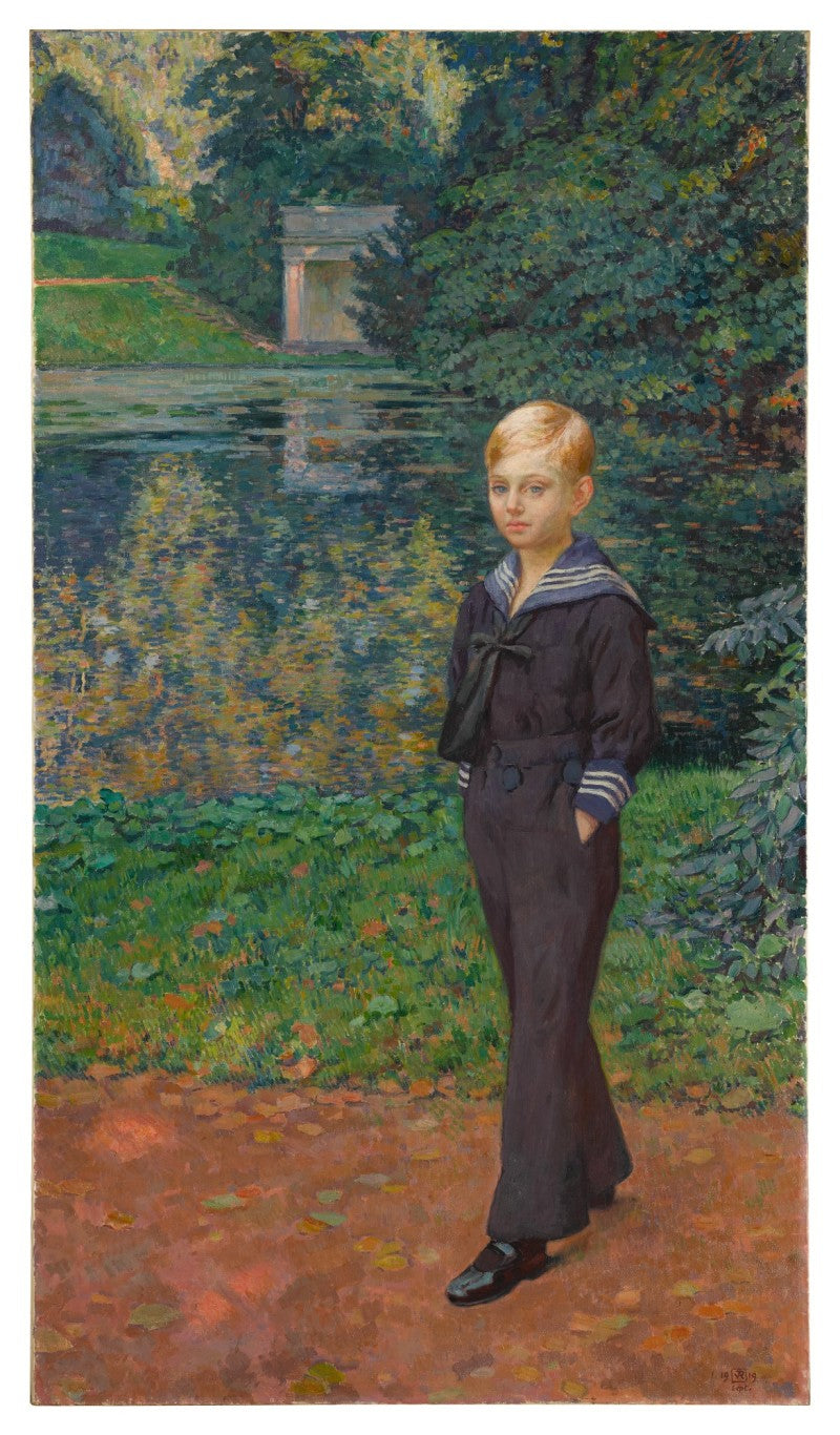 Portræt af Claude Stevens som sømand, i haven - Théo van Rysselberghe