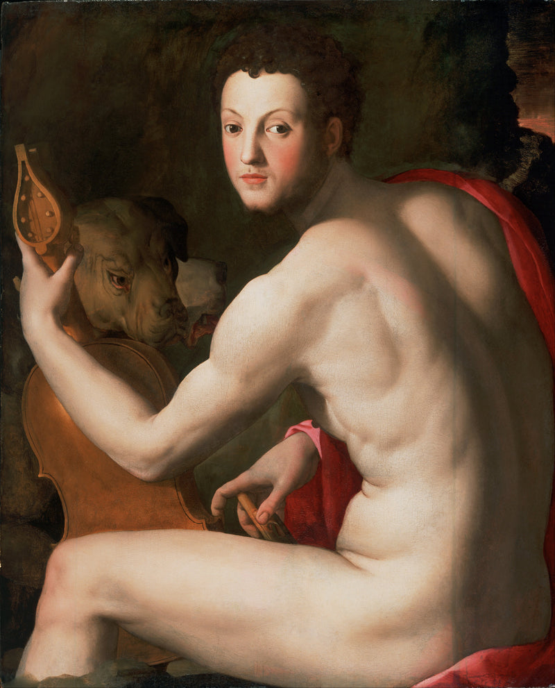 Portræt af Cosme I af Medici som Orfeus - Bronzino