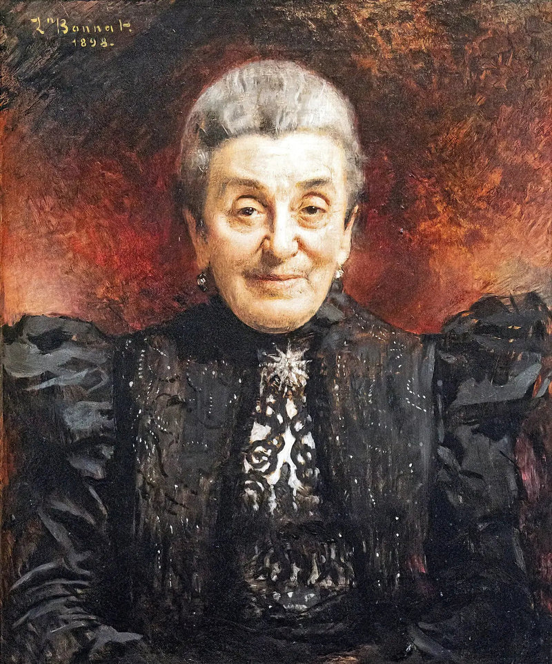 Portræt af ældre dame - Léon Bonnat