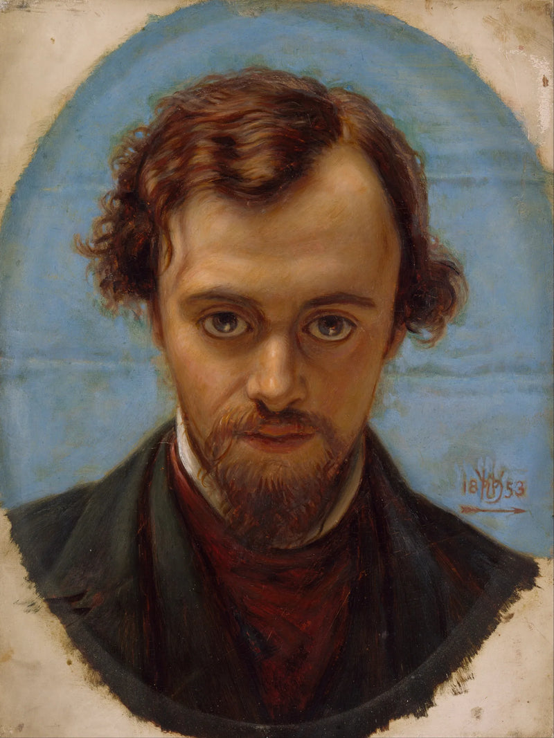 Portræt af Dante Gabriel Rossetti i en alder af 22 år - William Holman Hunt