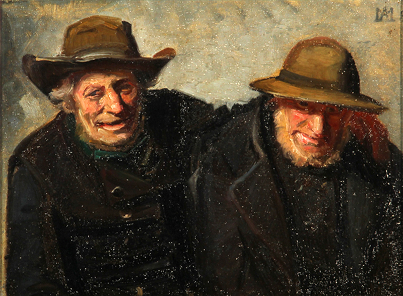 Portræt af to venner, fiskere fra Skagen. - Michael Peter Ancher