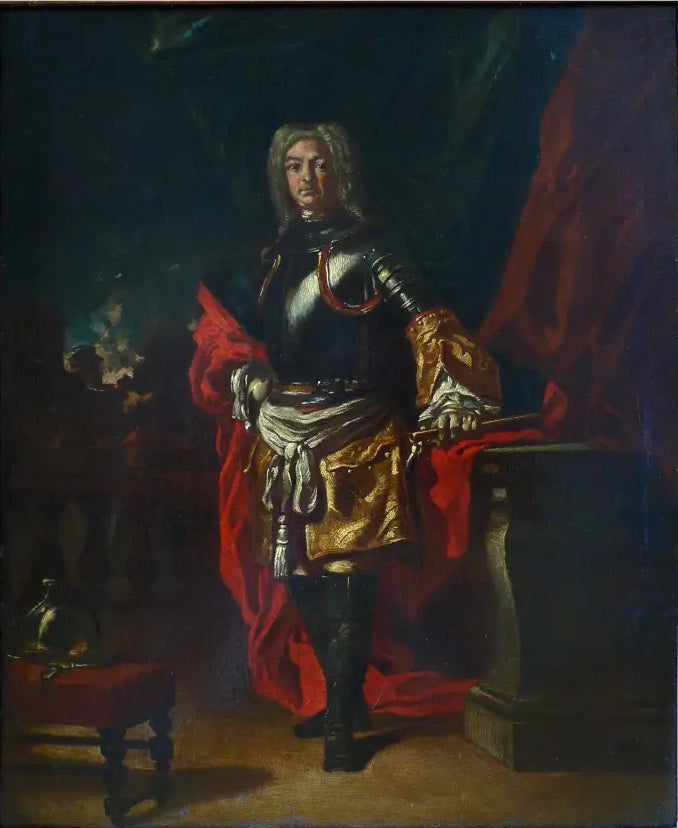 Portræt af Diego d'Aragona Pignatelli i cuirassier-generaluniform - Francesco Solimena