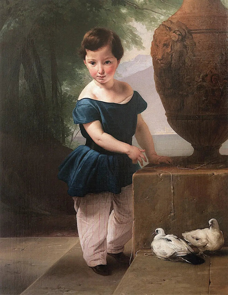 Portræt af Don Giulio Vigoni som barn - Francesco Hayez