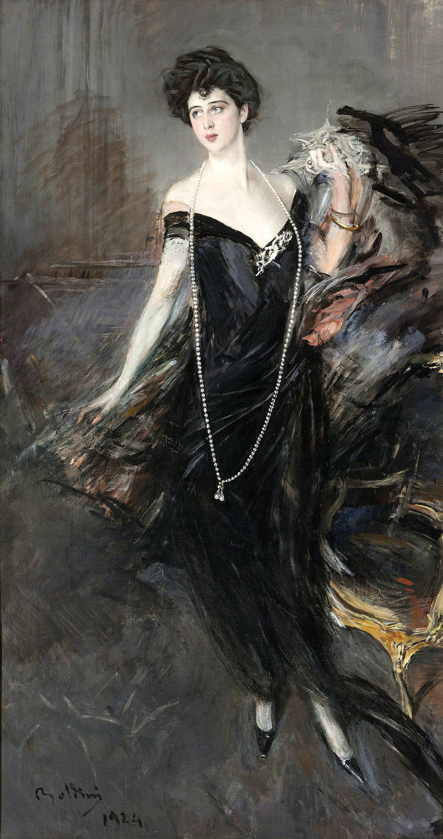 Portræt af Donna Franca Florio - Giovanni Boldini