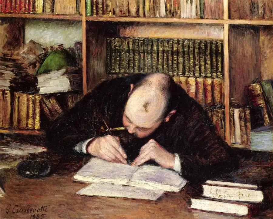 Portræt af Émile-Jean Fontaine, bibliotekar - Gustave Caillebotte